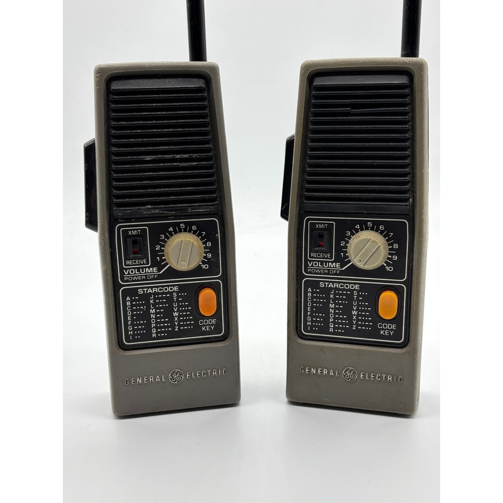 VTG GE General Electric Starcode Walkie Talkie Pair Model 3-5954A Tested Works